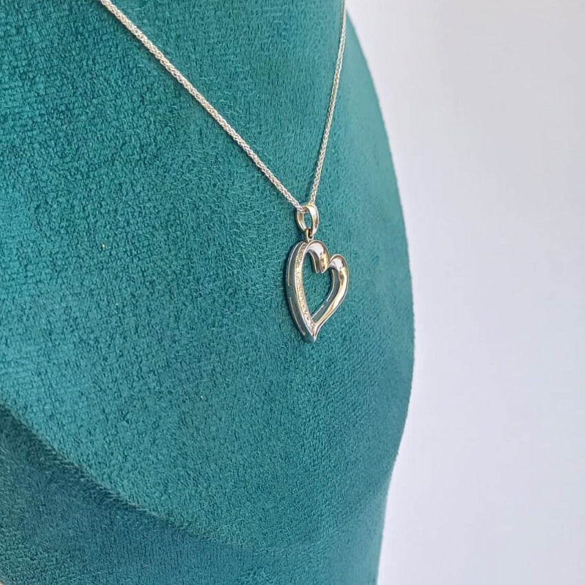 White Gold Diamond Heart Pendant