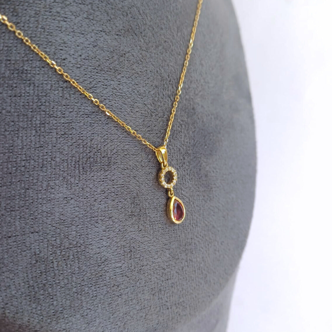 Yellow Gold Ruby & Diamond Pendant