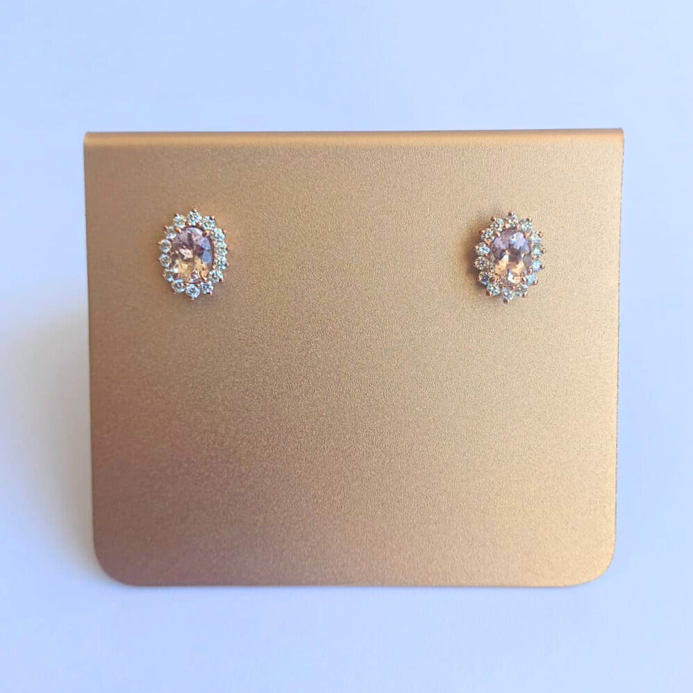Rose Gold Morganite & Diamond Set