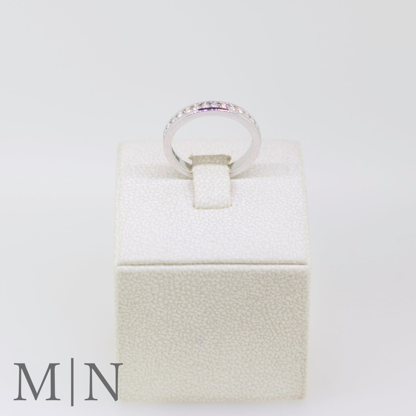 White Gold Channel Set Diamond Half-Eternity Ring