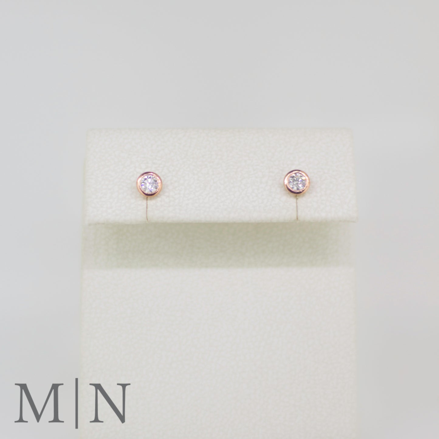 Rose Gold Diamond Stud Earrings