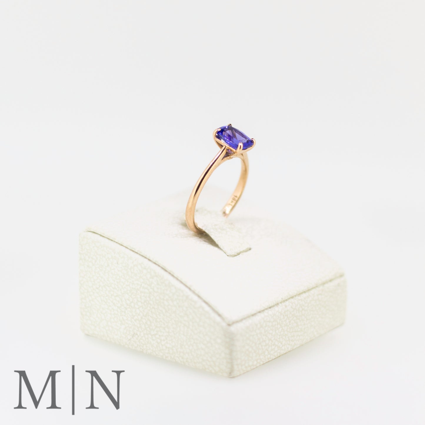 Rose Gold Tanzanite Solitaire Ring