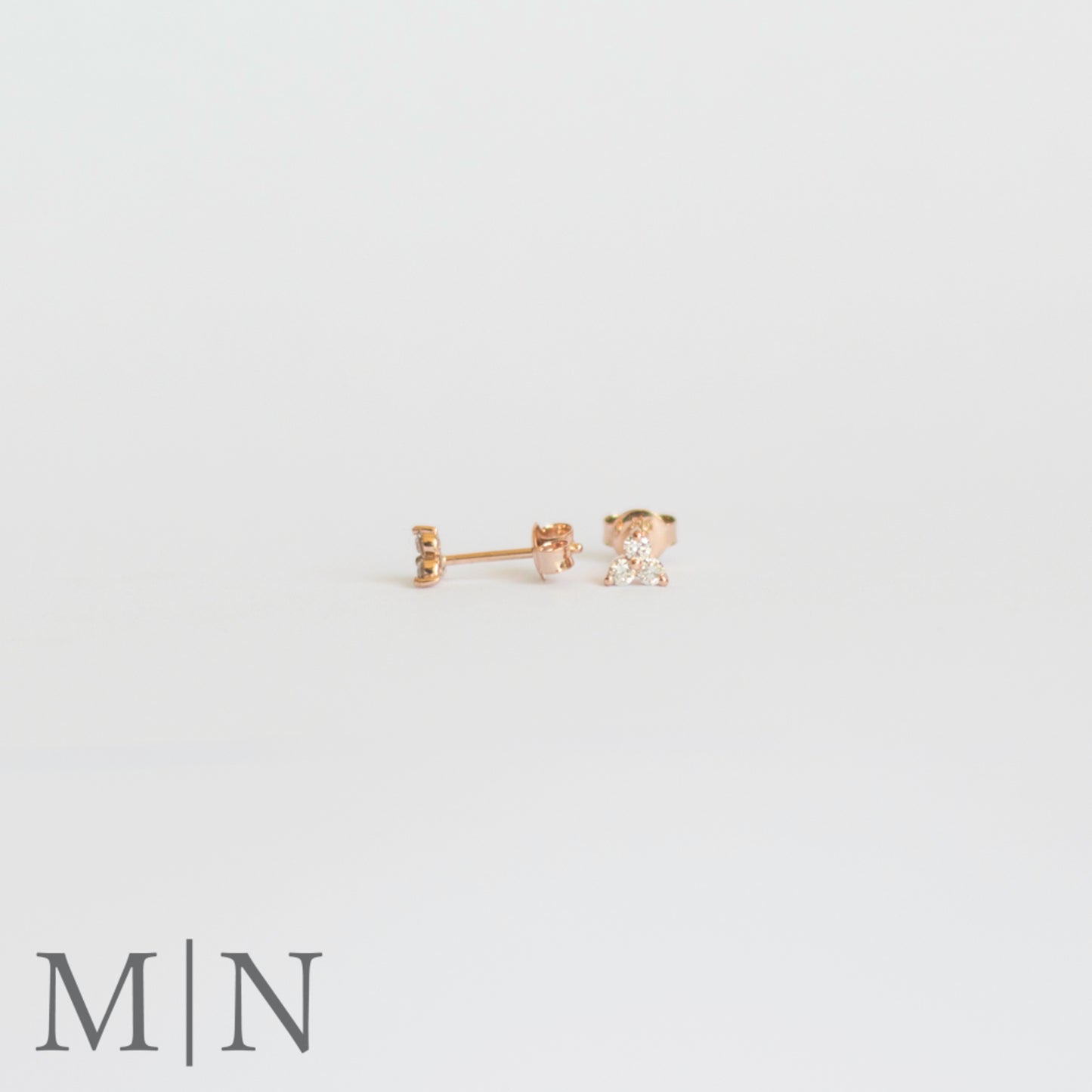 Rose Gold Diamond Stud Earrings