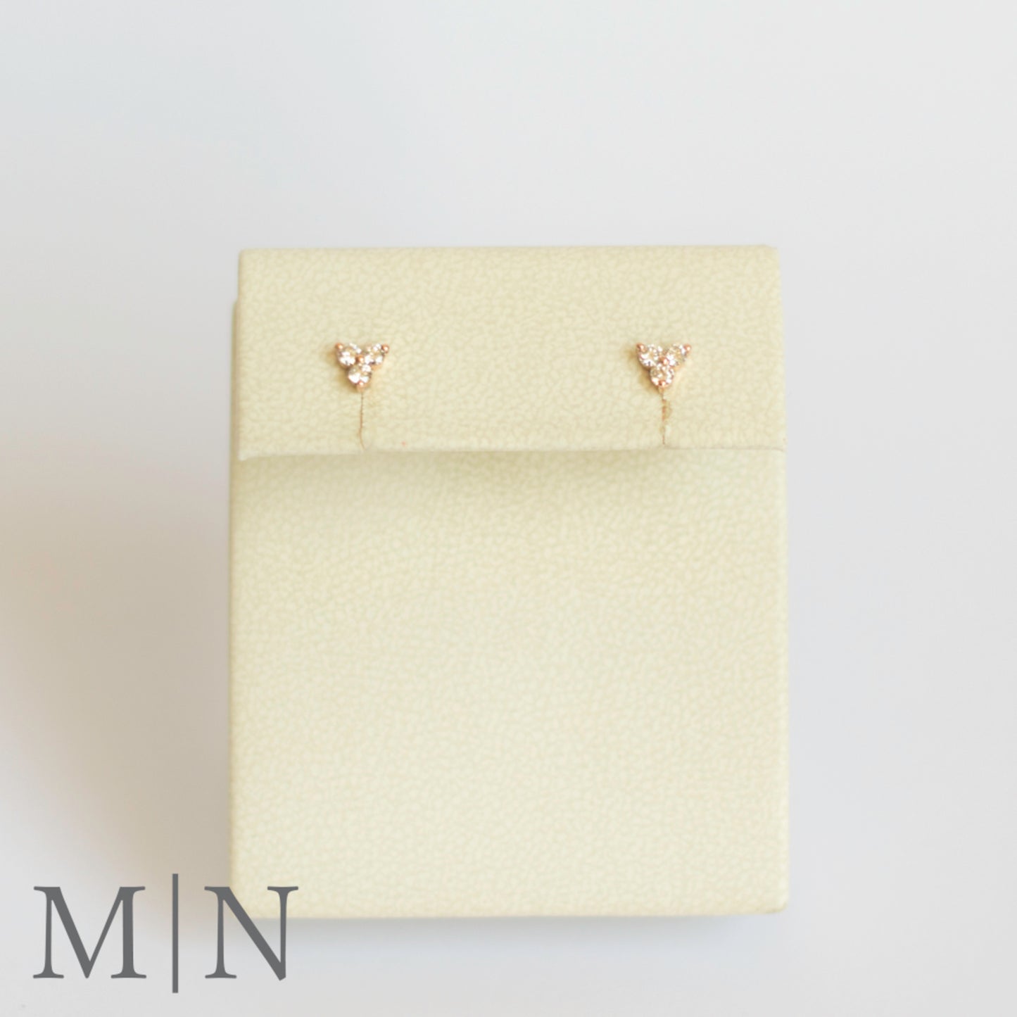 Rose Gold Diamond Stud Earrings