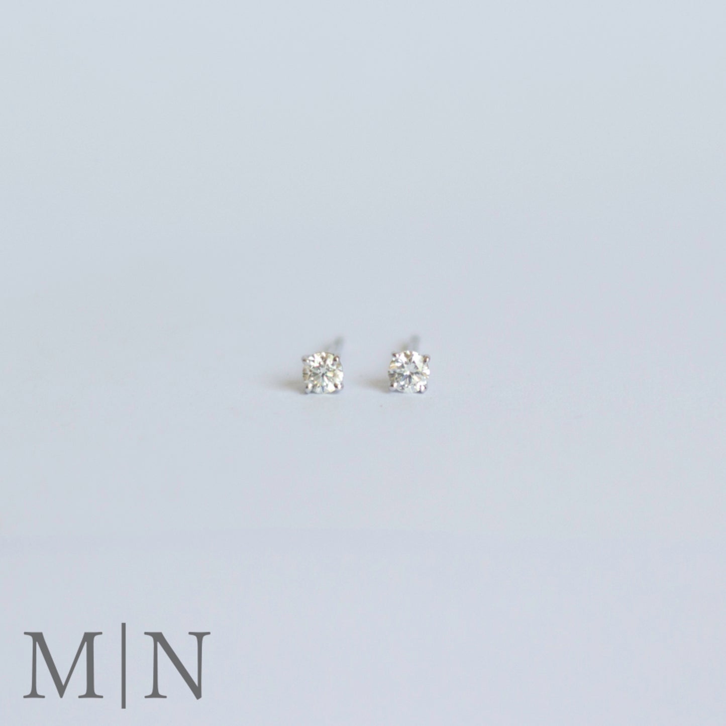 White Gold Diamond Stud Earrings