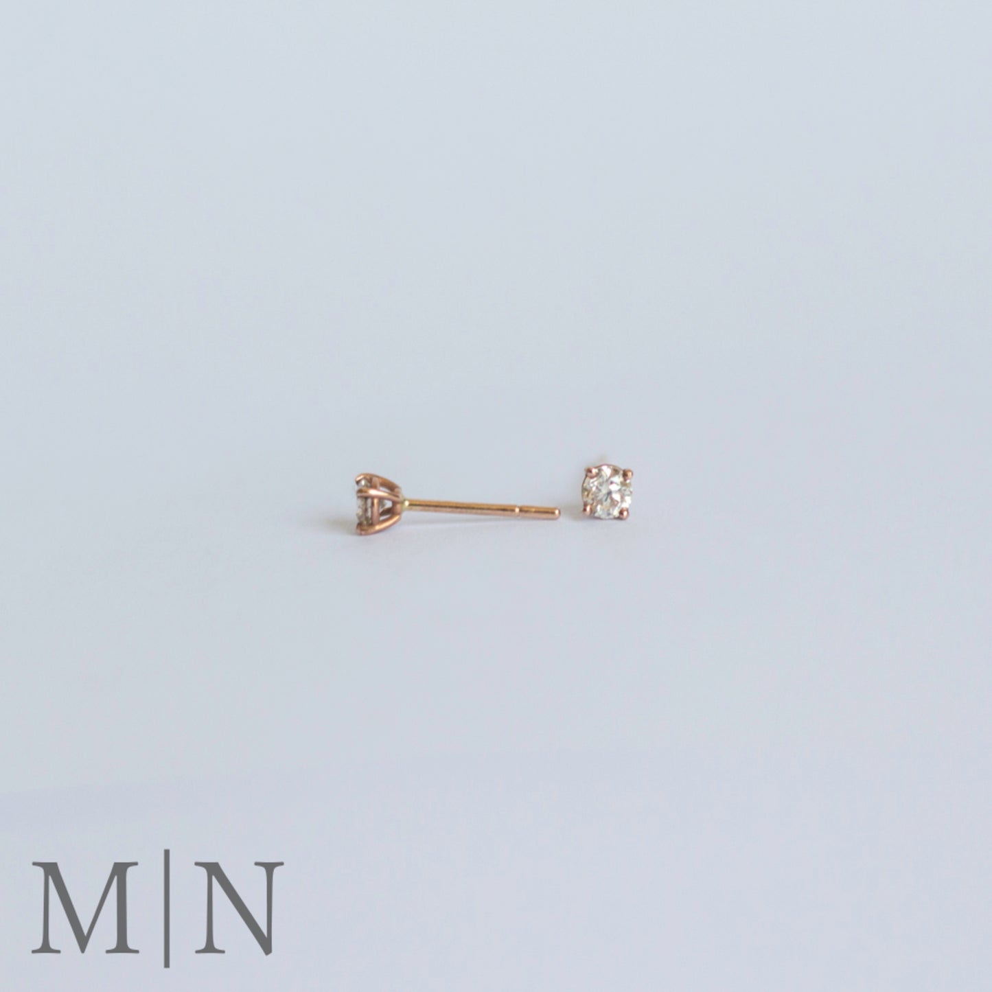 Rose Gold Diamond Stud Earrings