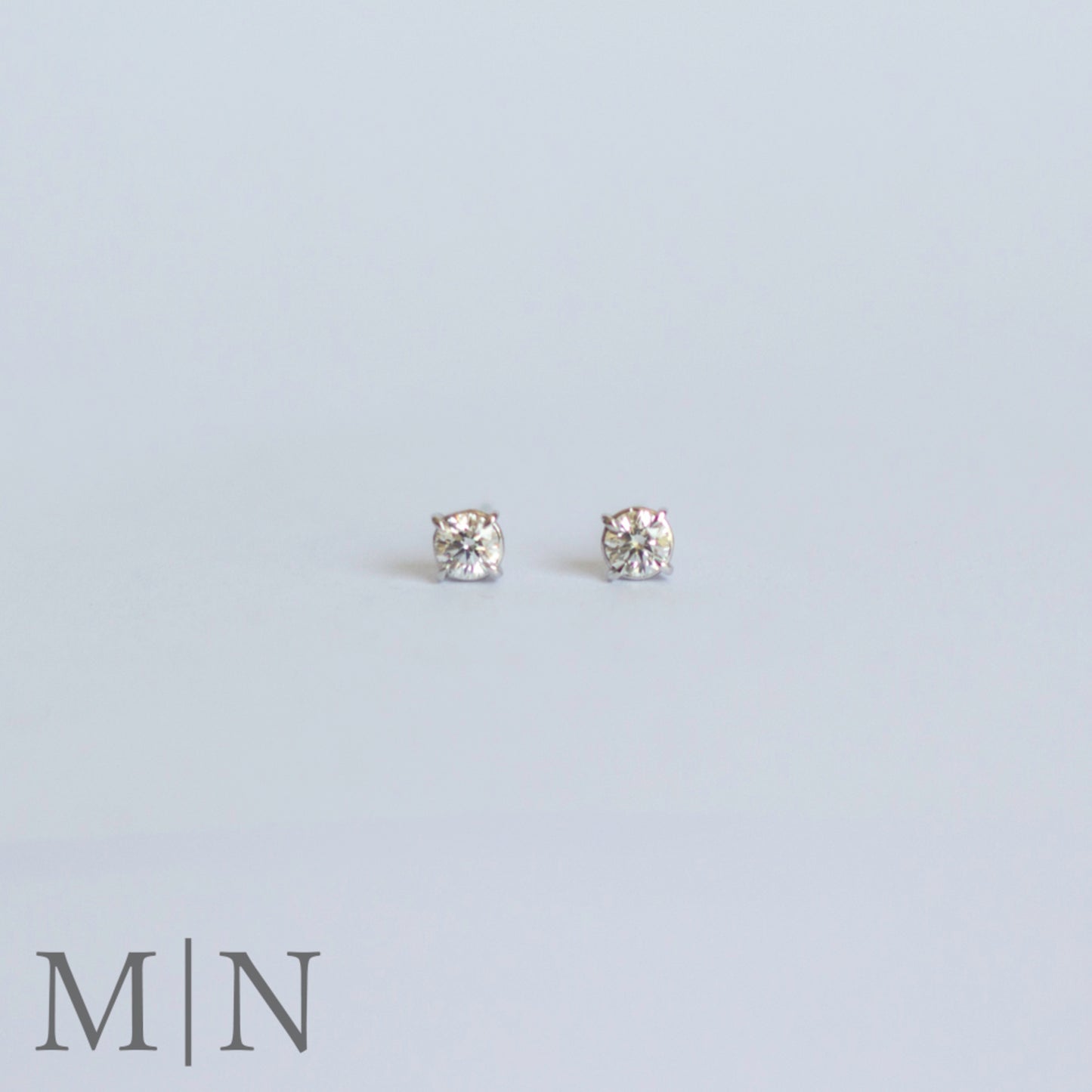 White Gold Diamond Stud Earrings