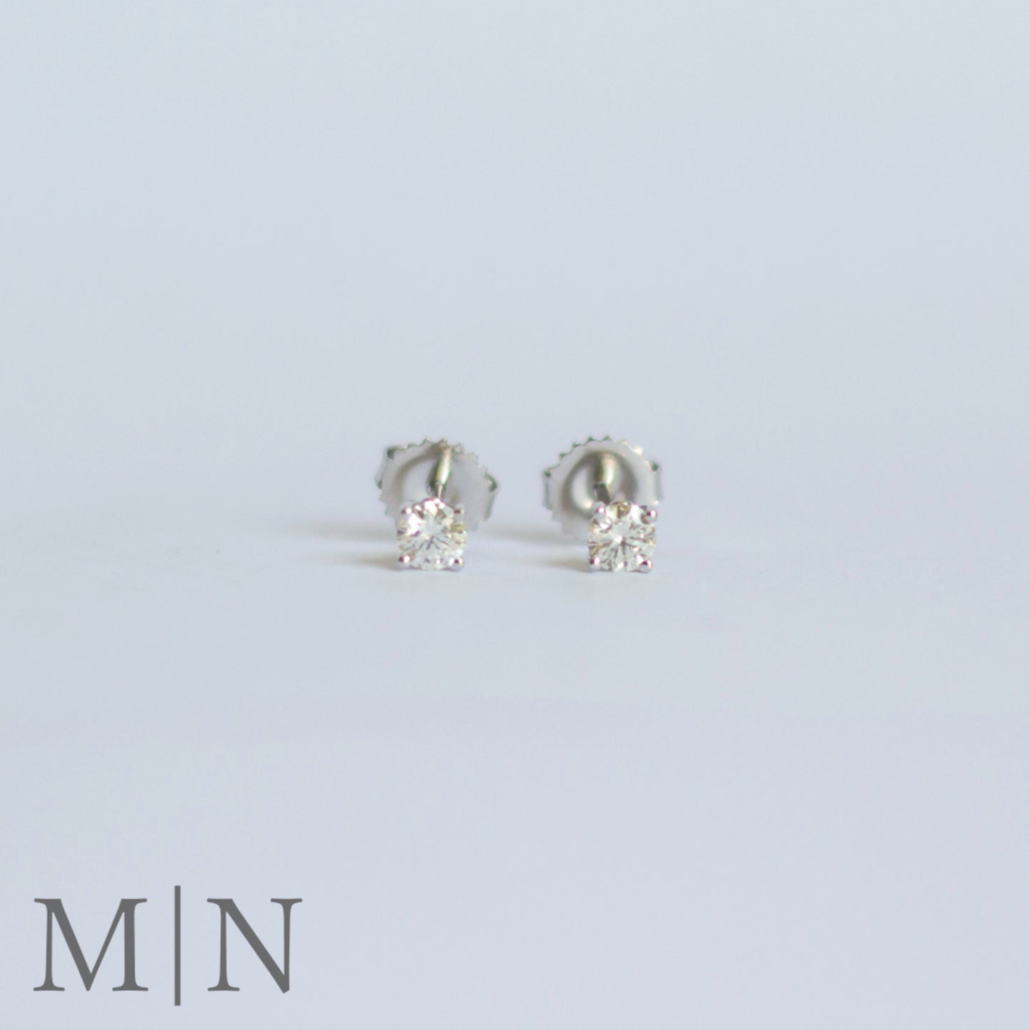 White Gold Diamond Stud Earrings
