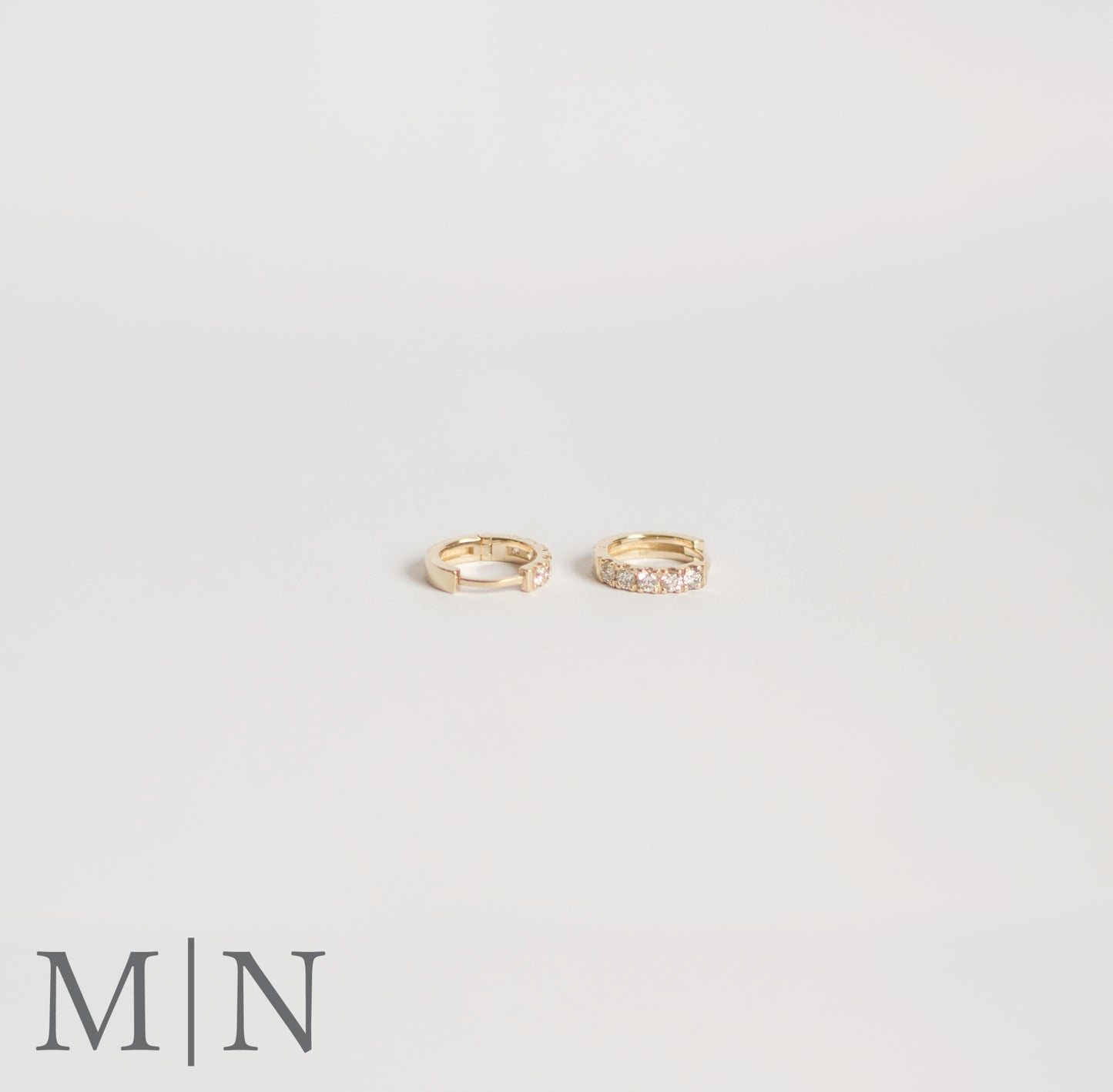Yellow Gold Lab Grown Diamond 12mm Huggie Earrings