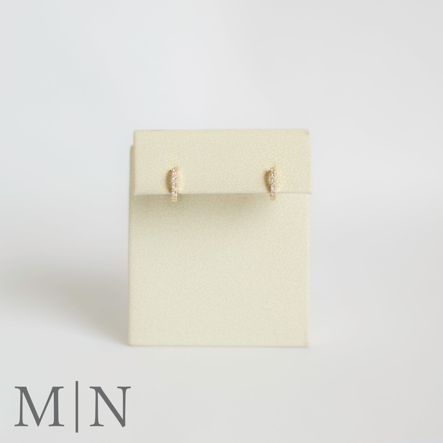Yellow Gold Lab Grown Diamond 10mm Huggie Earrings