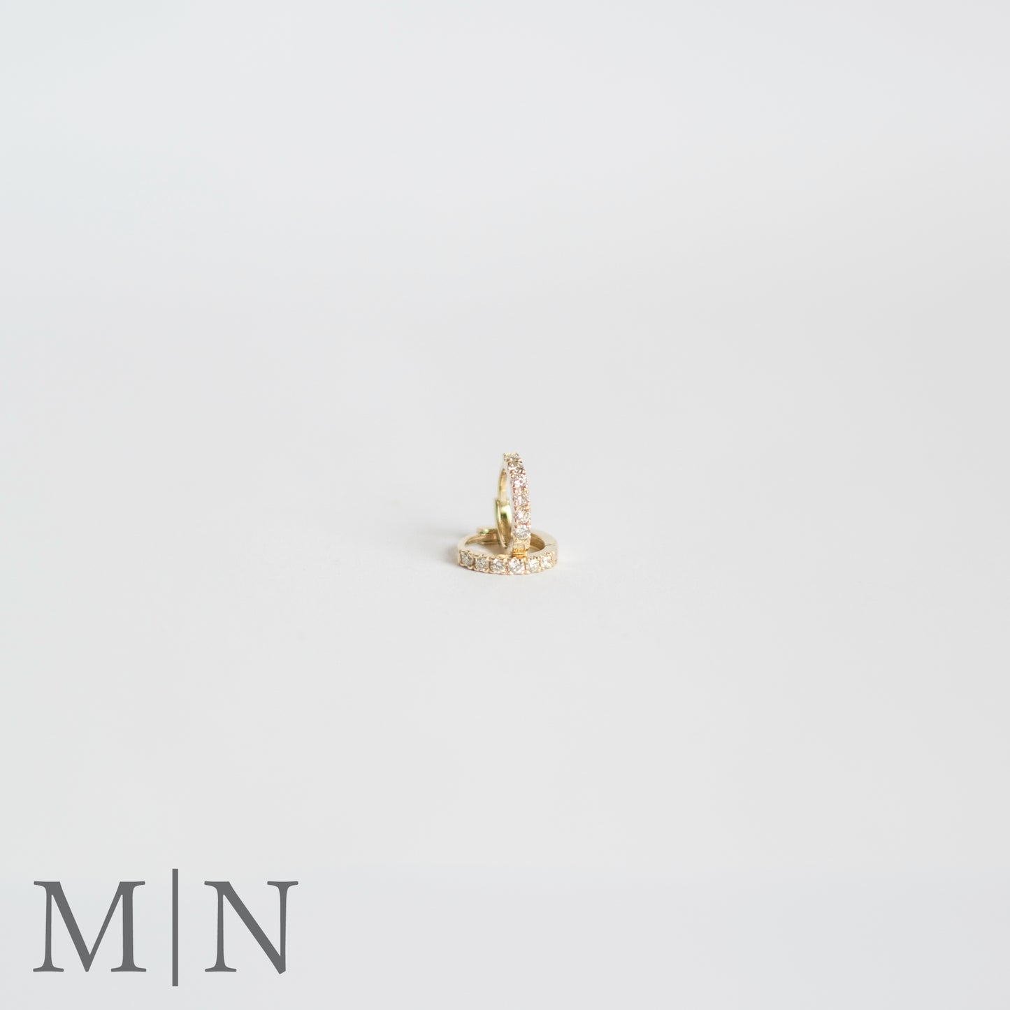 Yellow Gold Lab Grown Diamond 10mm Huggie Earrings