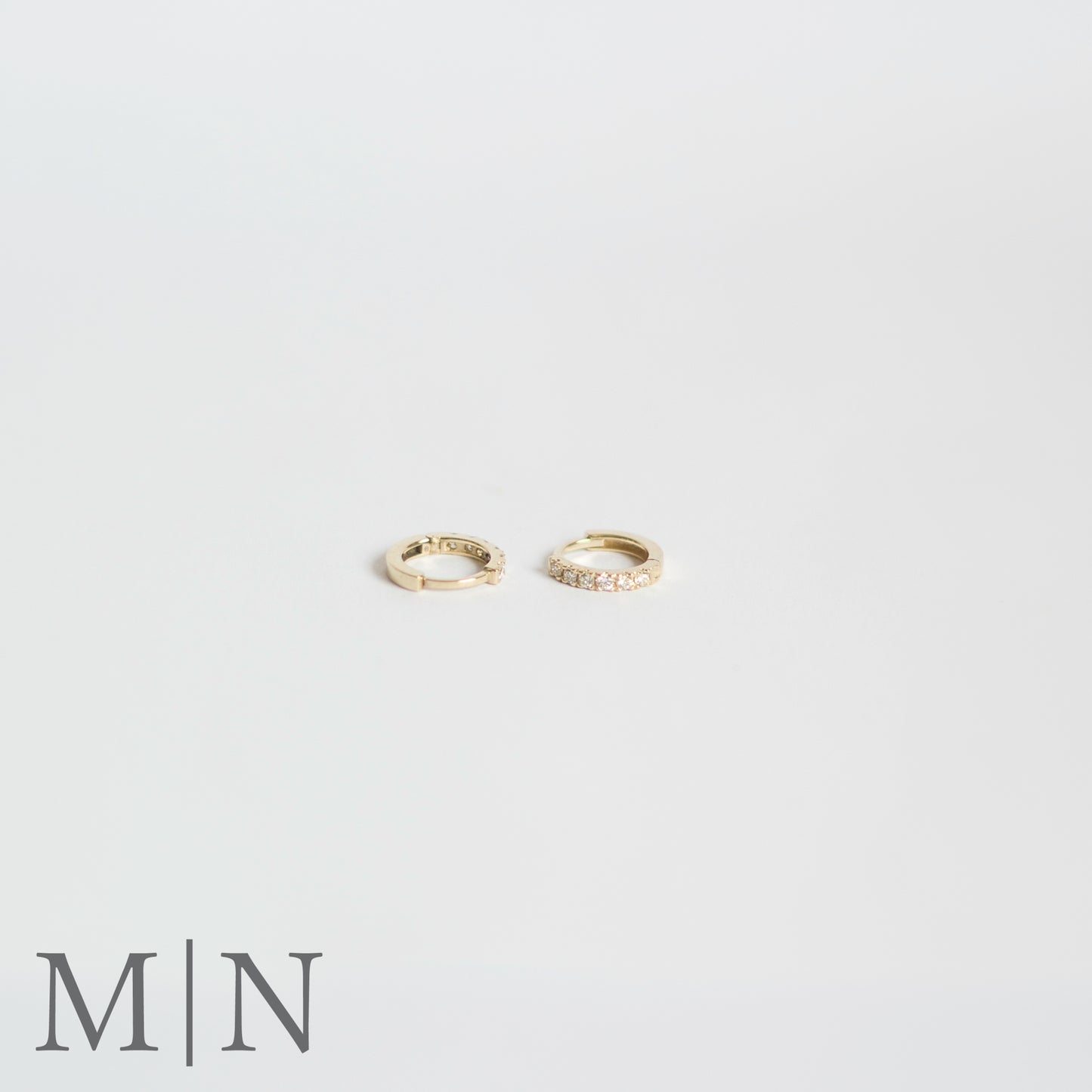 Yellow Gold Lab Grown Diamond 10mm Huggie Earrings