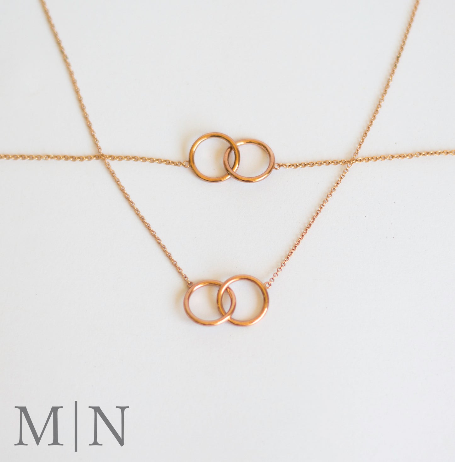 Rose Gold Unity Necklace & Bracelet Set