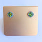 White Gold Peridot & Topaz Stud Earrings