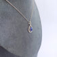 White Gold Tanzanite & Diamond Pendant