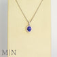 White Gold Tanzanite & Diamond Halo Pendant