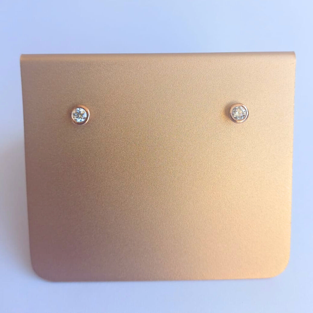 Rose Gold Diamond Stud Earrings