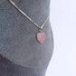 White Gold & Pink Sapphire Heart Necklace