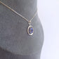 White Gold Tanzanite & Diamond Pendant