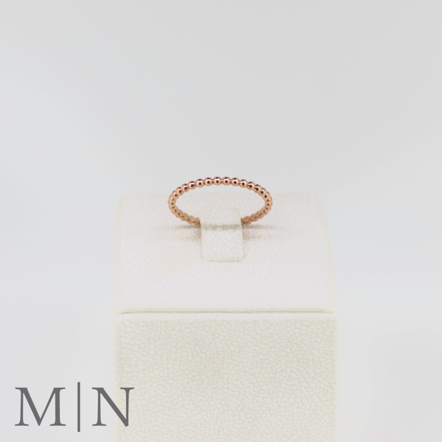 Rose Gold Beaded Stack Ring