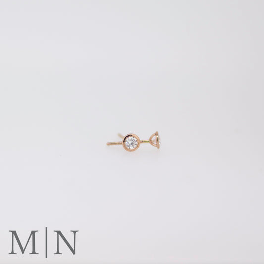 Rose Gold Diamond Stud Earrings