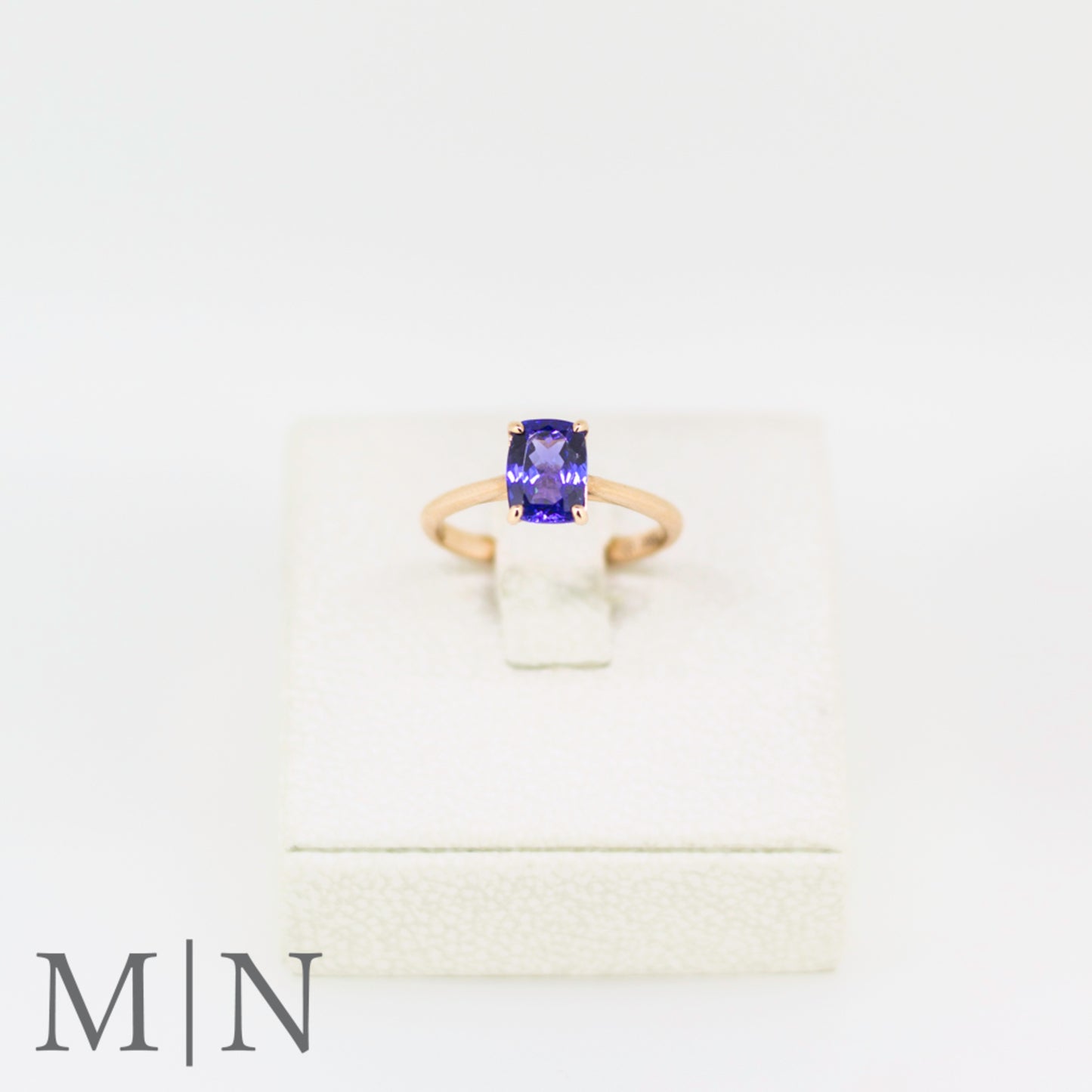 Rose Gold Tanzanite Solitaire Ring