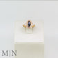 Rose Gold & Black Marquise Diamond Halo Ring