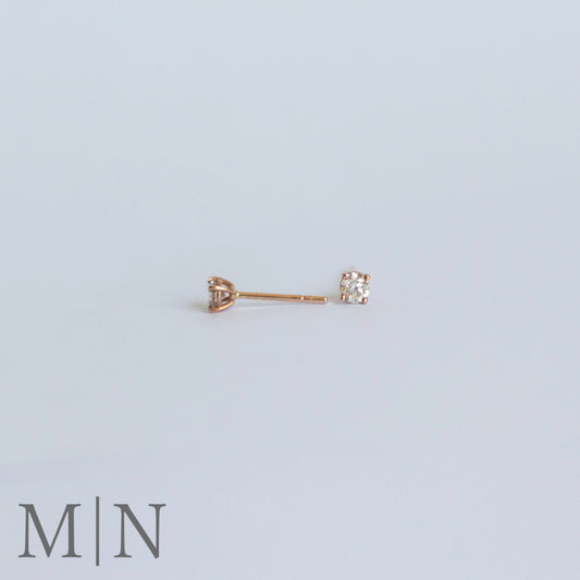 Rose Gold Diamond Stud Earrings