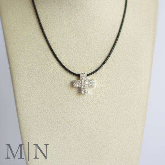 White Gold Diamond Cross Pendant