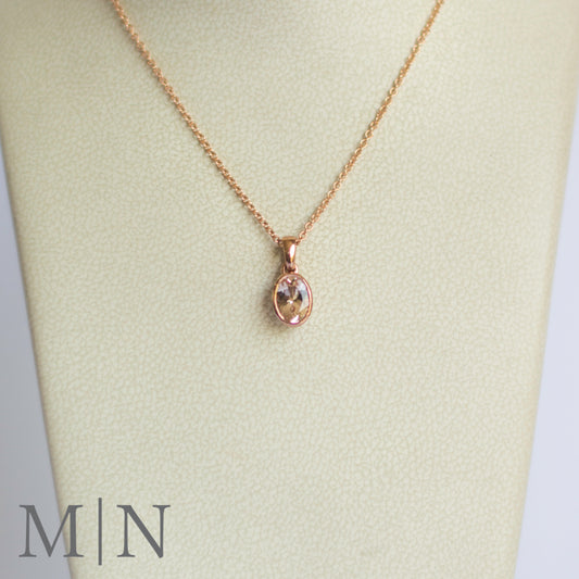 Rose Gold & Morganite Pendant