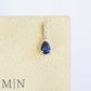 White Gold Blue Sapphire & Diamond Earrings