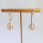 Rose Gold Morganite Dangle Earrings