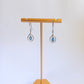 White Gold Topaz Dangle Earrings