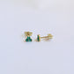 Yellow Gold Emerald Stud Earrings