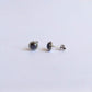 White Gold Black Diamond Stud Earrings