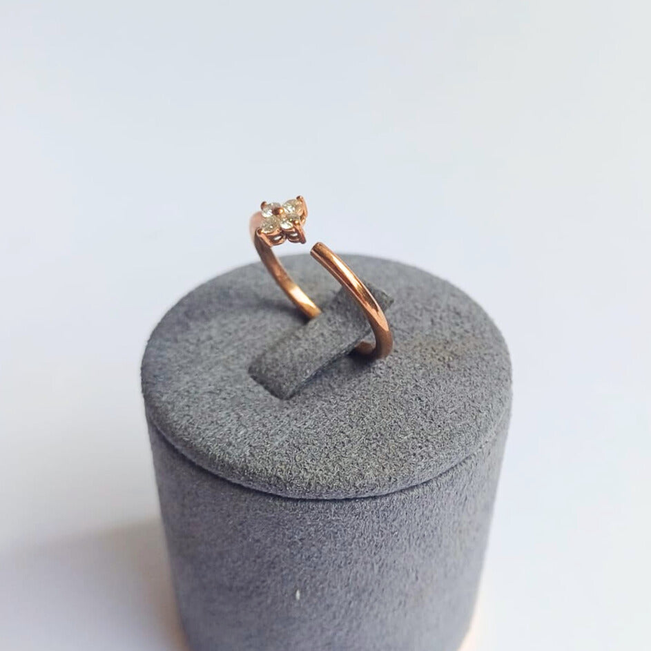 Rose Gold & Diamond Stack Ring