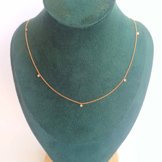 Rose Gold Diamond By The Yard Necklace