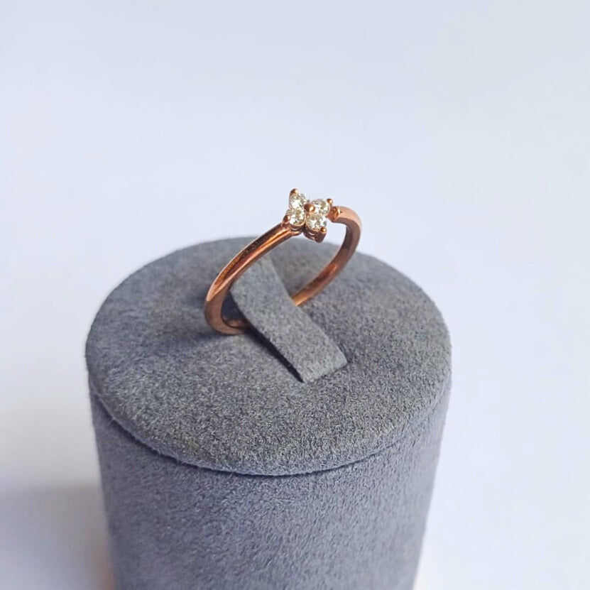 Rose Gold & Diamond Stack Ring